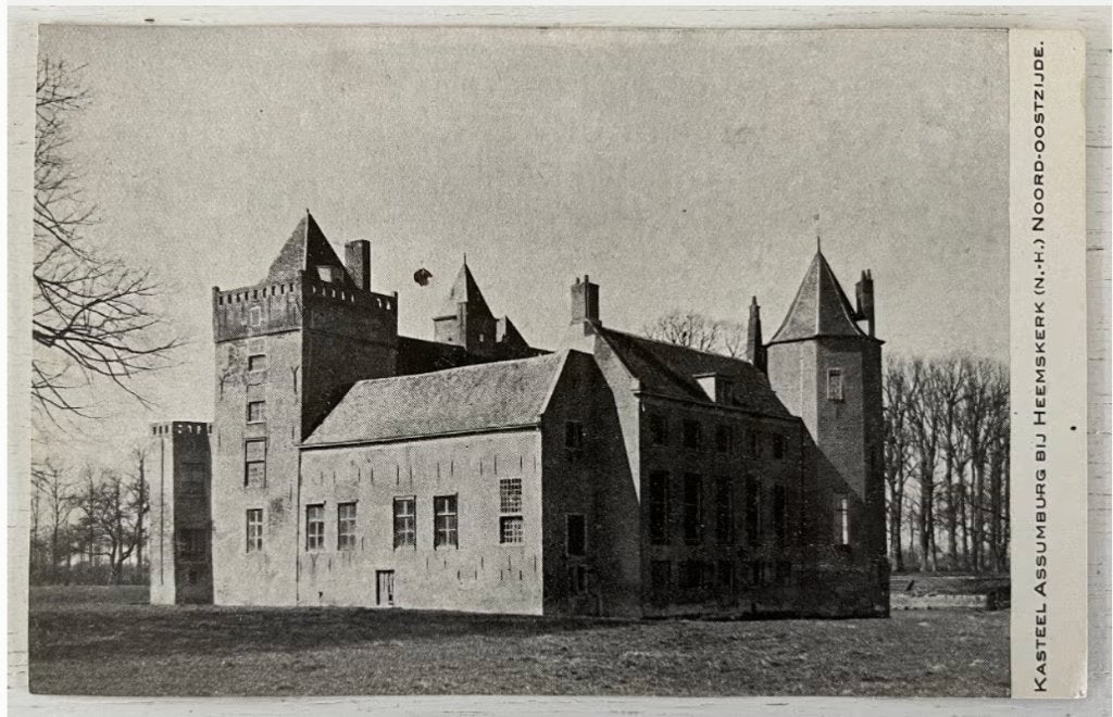 Oude Ansichtkaart - Heemskerk - Kasteel Assumburg N.O.-zijde, Ophalen of Verzenden, Voor 1920, Ongelopen, Noord-Holland