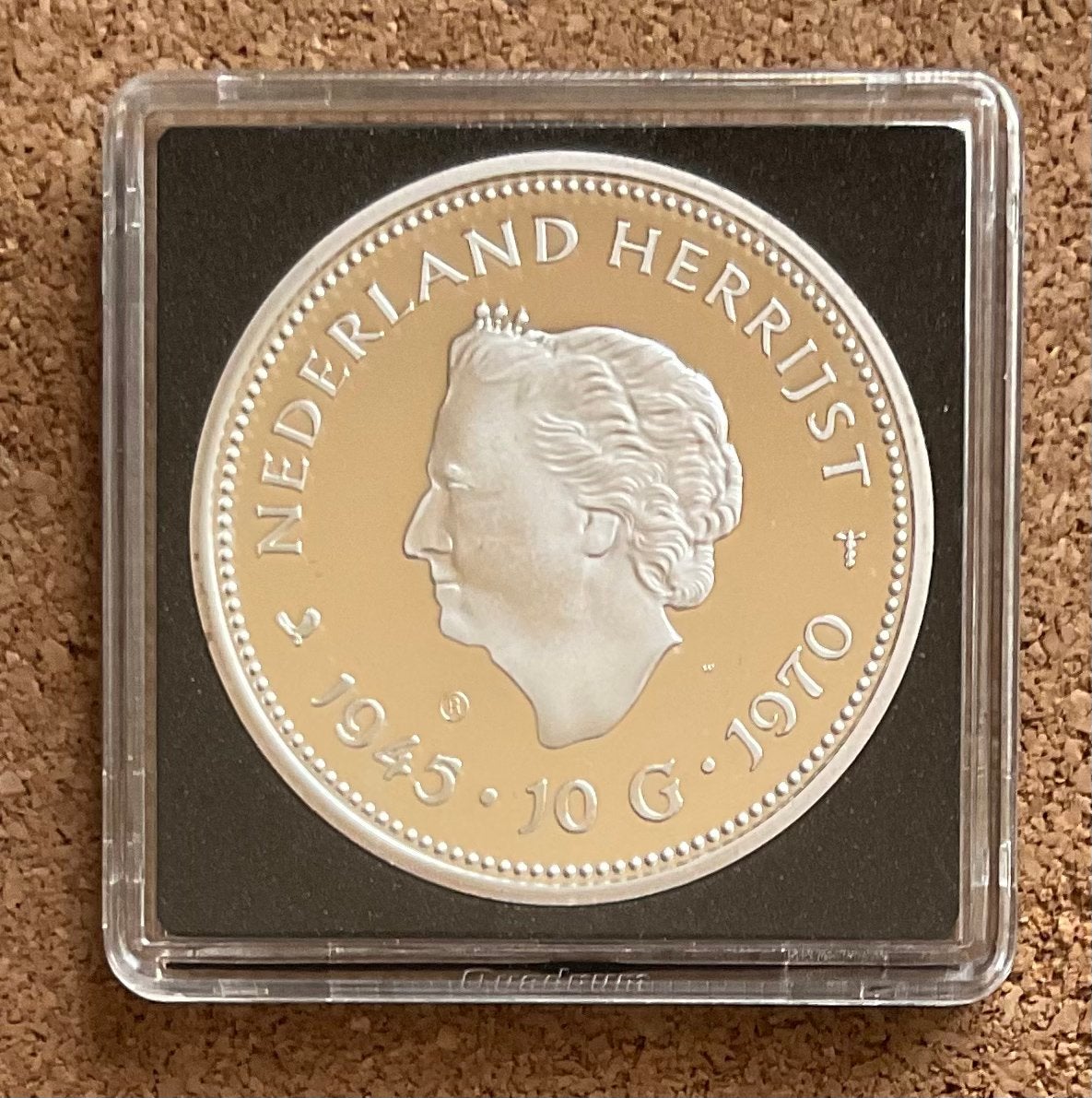 Munt / Replica - Nederland Herrijst 10 Gulden 1945 - 1970, Ophalen of Verzenden, Overige materialen, Nederland