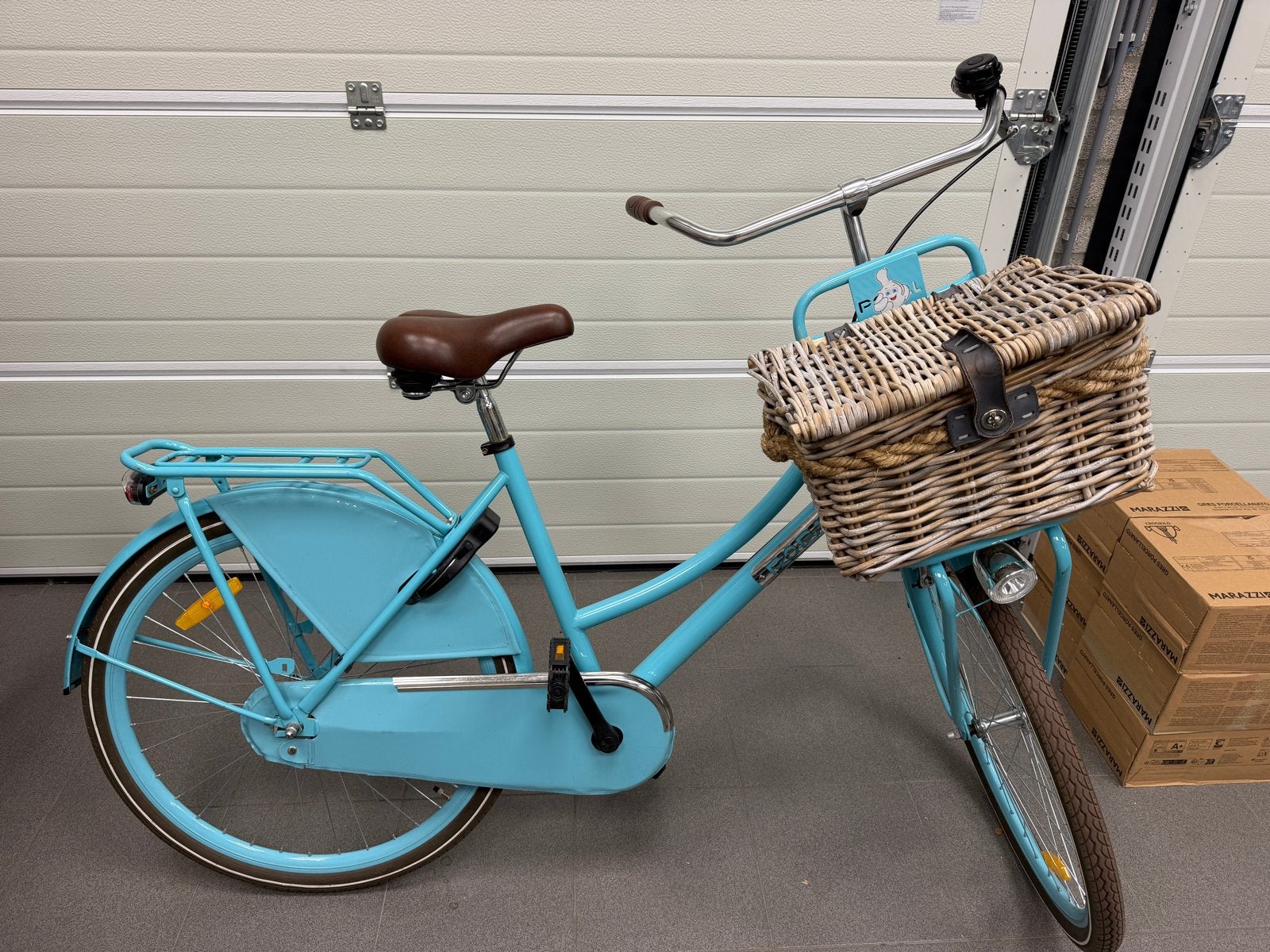 Turquoise damesfiets 26 inch Popal - in zeer goede staat, (Extra) lage instap, Velgrem, Zo goed als nieuw, 50 tot 53 cm