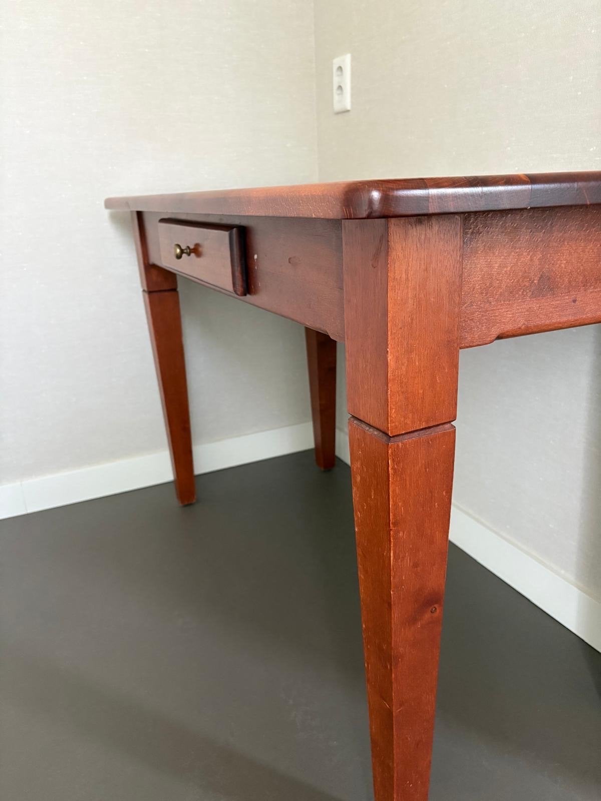 Vintage Kersenhouten Bijzettafel met Lade, Ophalen