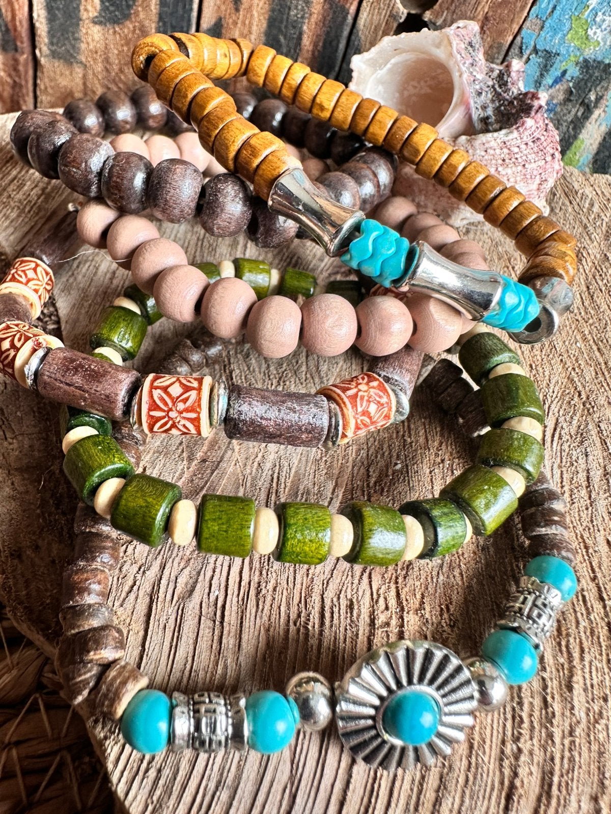 Boho armbanden / heren / set van 6 / beachwear / nieuw