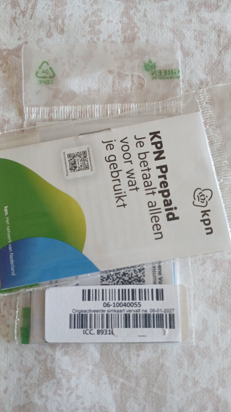 MOOI NUMMER KPN PREPAID 0610040055, Ophalen of Verzenden, Nieuw, KPN, Simkaart