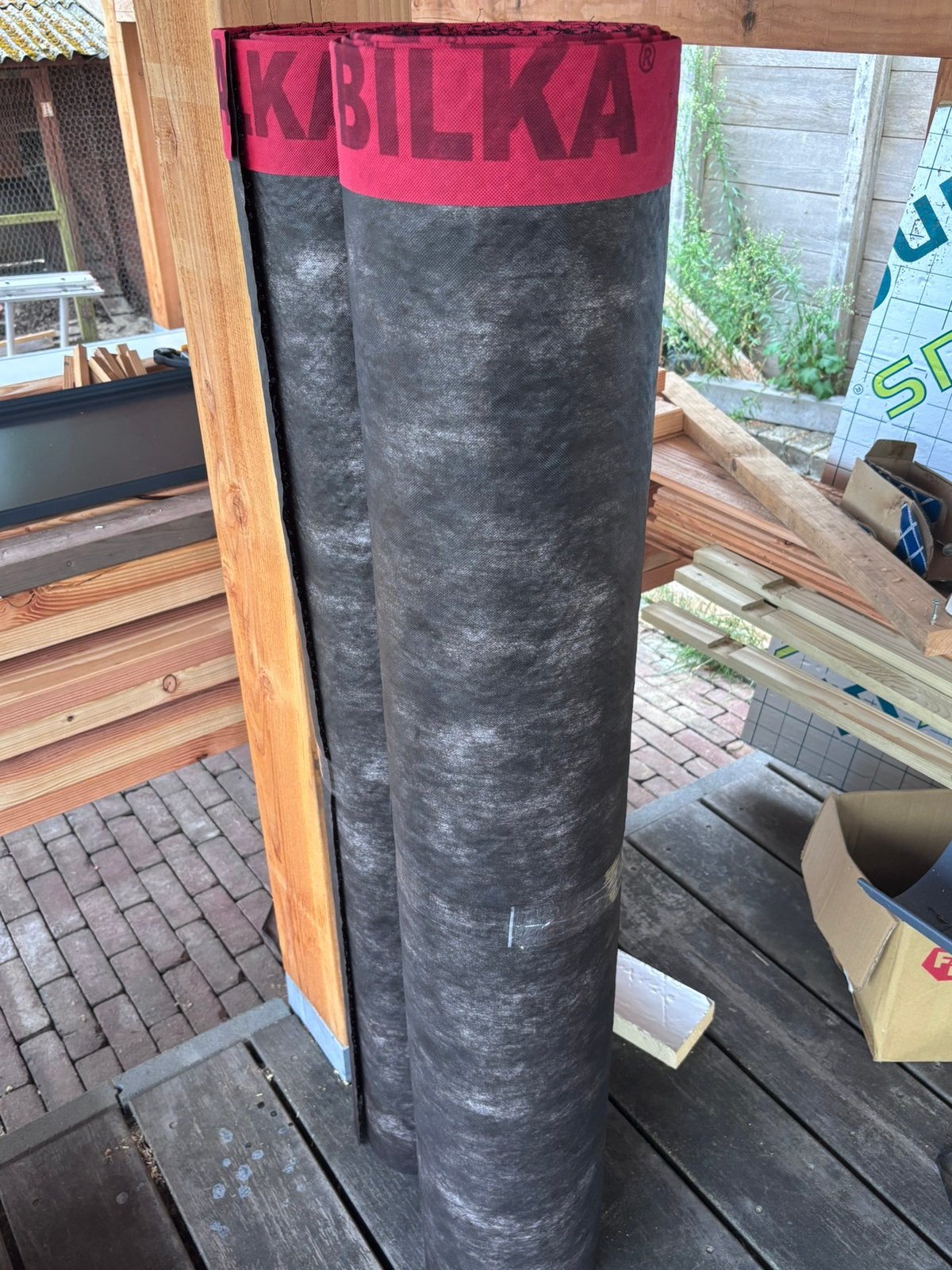Structuurmat voor felsdak 15,5m2, Doe-het-zelf en Verbouw, Dakpannen en Dakbedekking, Ophalen, Overige materialen, Zwart, Zo goed als nieuw