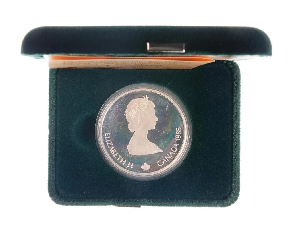 Canada 20 Dollar 1988 Zilver Olympische Spelen in cassette, Ophalen of Verzenden, Noord-Amerika, Setje, Zilver