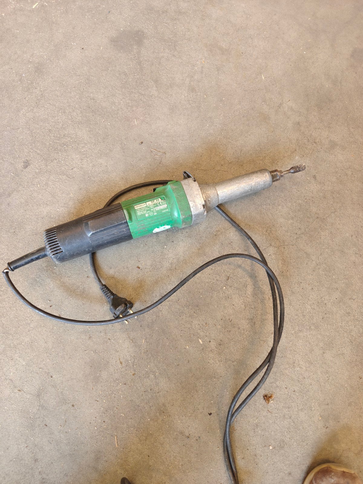 Hitachi GP 3V Rechte Handslijpmachine, Ophalen of Verzenden, Gebruikt, 700 tot 1000 watt, Rechte handslijpmachine