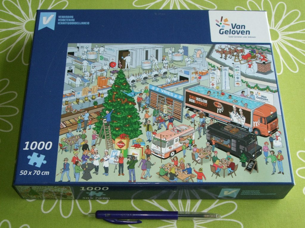 Van Geloven cartoon puzzel - 1000 stukjes, Ophalen of Verzenden, 500 t/m 1500 stukjes, Zo goed als nieuw, Legpuzzel