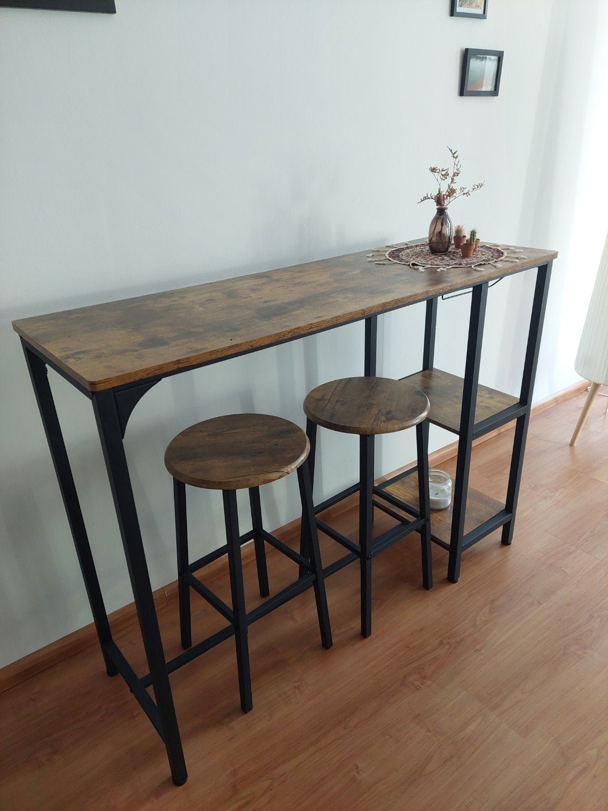 Wood table for 2 persons, Huis en Inrichting, Tafels | Eettafels, Ophalen, 100 tot 150 cm, Tot twee personen, 50 tot 100 cm