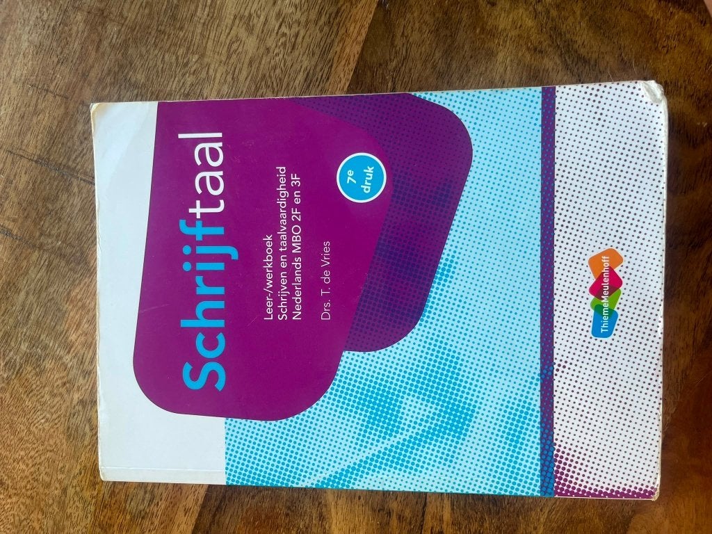 Schrijftaal leer/werkboek MBO 2F en 3F, Ophalen of Verzenden, Zo goed als nieuw, Overige niveaus, Nederlands