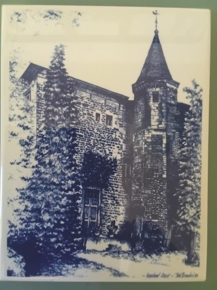 Kasteel Oost Maarland   Tegel  geschilderd door Ton Brenders, Antiek en Kunst, Ophalen of Verzenden