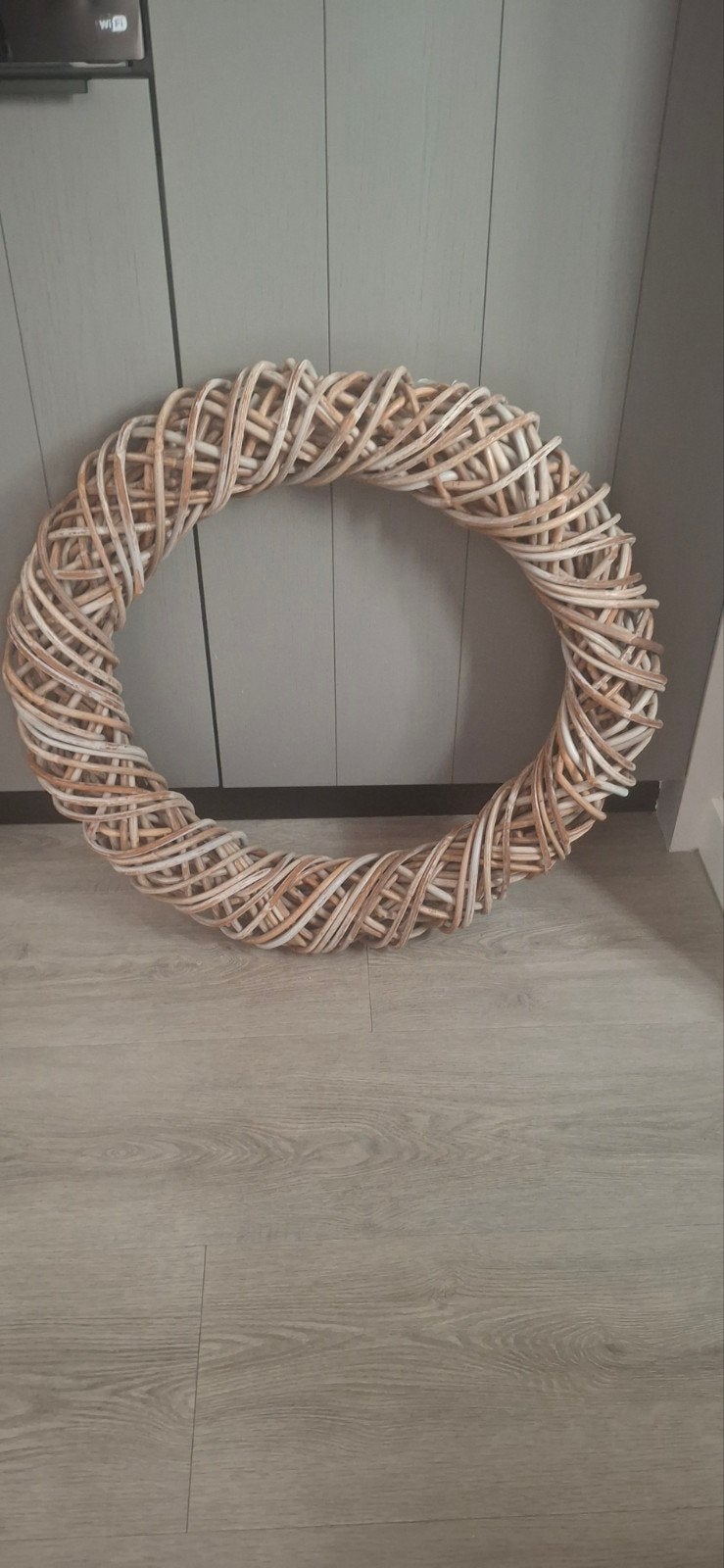 Rieten rotan krans 70 cm doorsnede, Huis en Inrichting, 70 cm, Ophalen of Verzenden, Gebruikt, Rotan