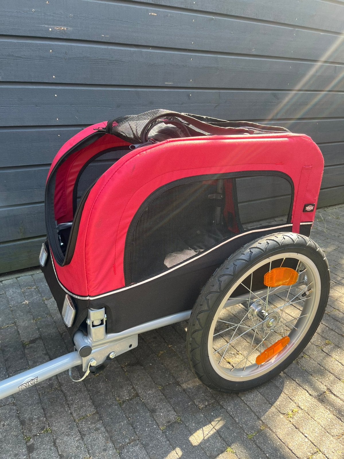 Z.G.A.N. Trixie hondenfietskar - zwart rood - maat S, Ophalen, Minder dan 20 kg, Opvouwbaar, Zo goed als nieuw