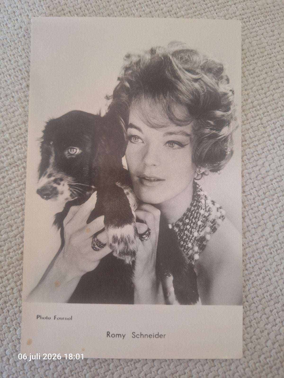 Romy Schneider kaart, Ophalen of Verzenden, Zo goed als nieuw, Film, Foto of Kaart