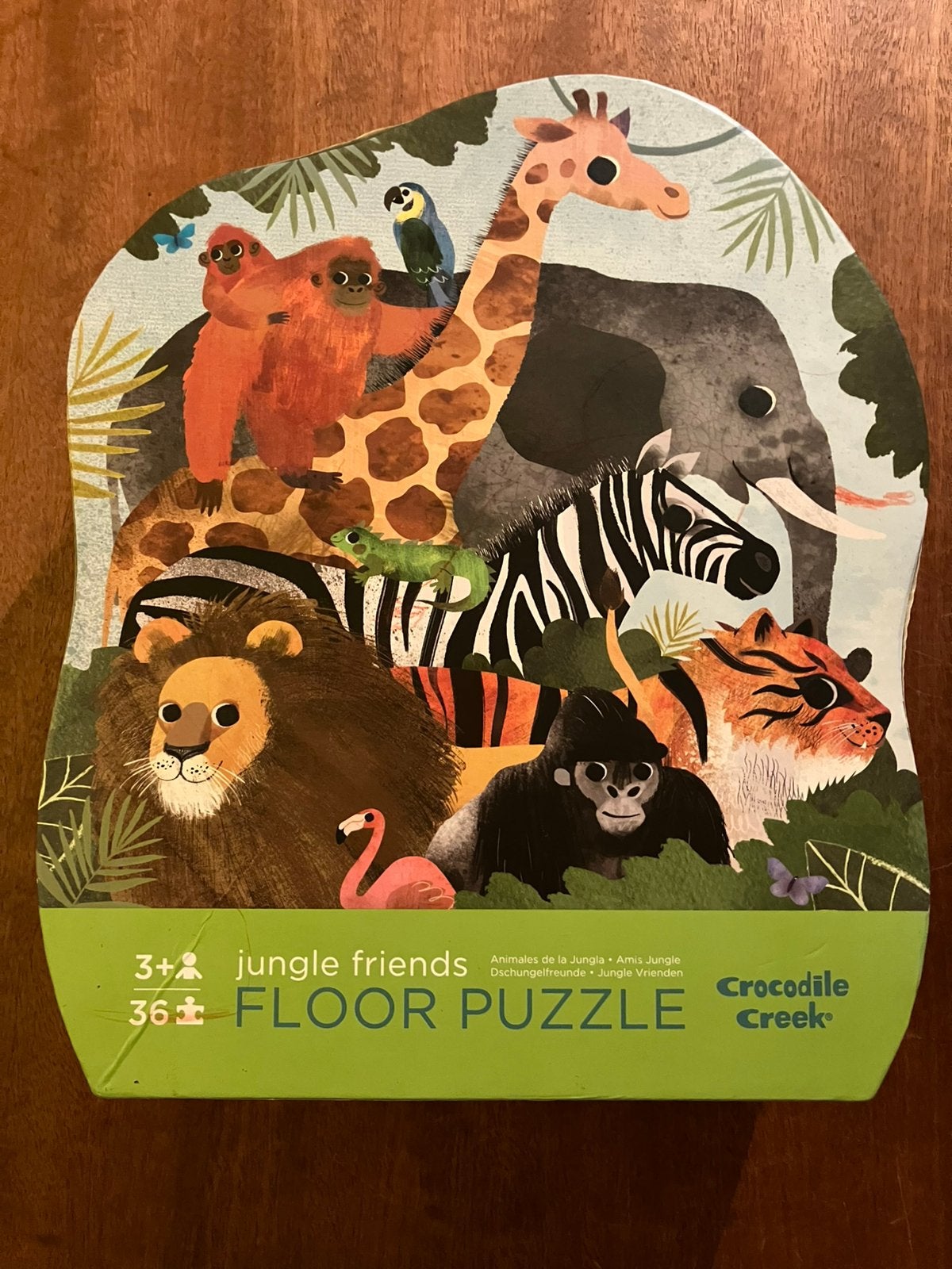 Crocodile Creek jungle friends vloerpuzzel 36 stukken, Ophalen of Verzenden, 10 tot 50 stukjes, Zo goed als nieuw