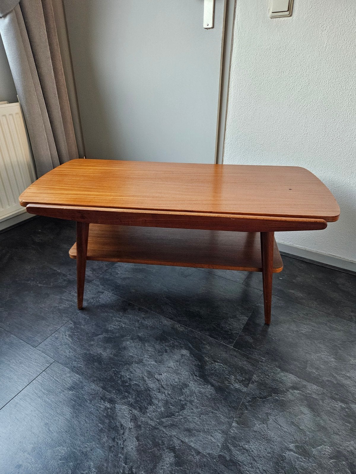 Vintage Wébé ? Salontafel Teak, Ophalen, Gebruikt, 100 tot 150 cm, 50 tot 100 cm