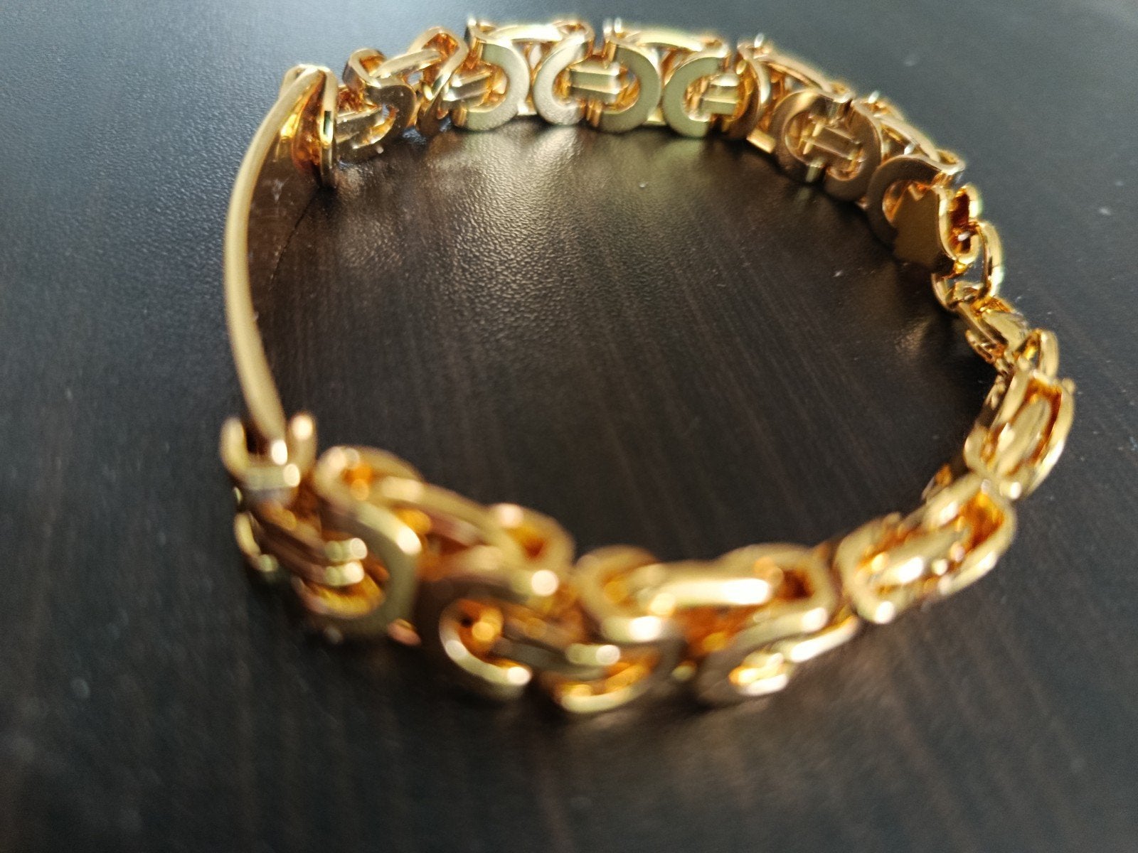 PRACHTIGE VERGULDE 18K KONINGSARMBAND MET NAAMPLAATJE, Sieraden, Tassen en Uiterlijk, Armbanden, Ophalen of Verzenden, Nieuw, Goud