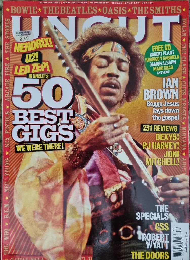 UNCUT 10-2007 125 Hendrix Ian Brown Doors Wyatt Harvey Moore, Boeken, Tijdschriften en Kranten, Ophalen of Verzenden, Zo goed als nieuw