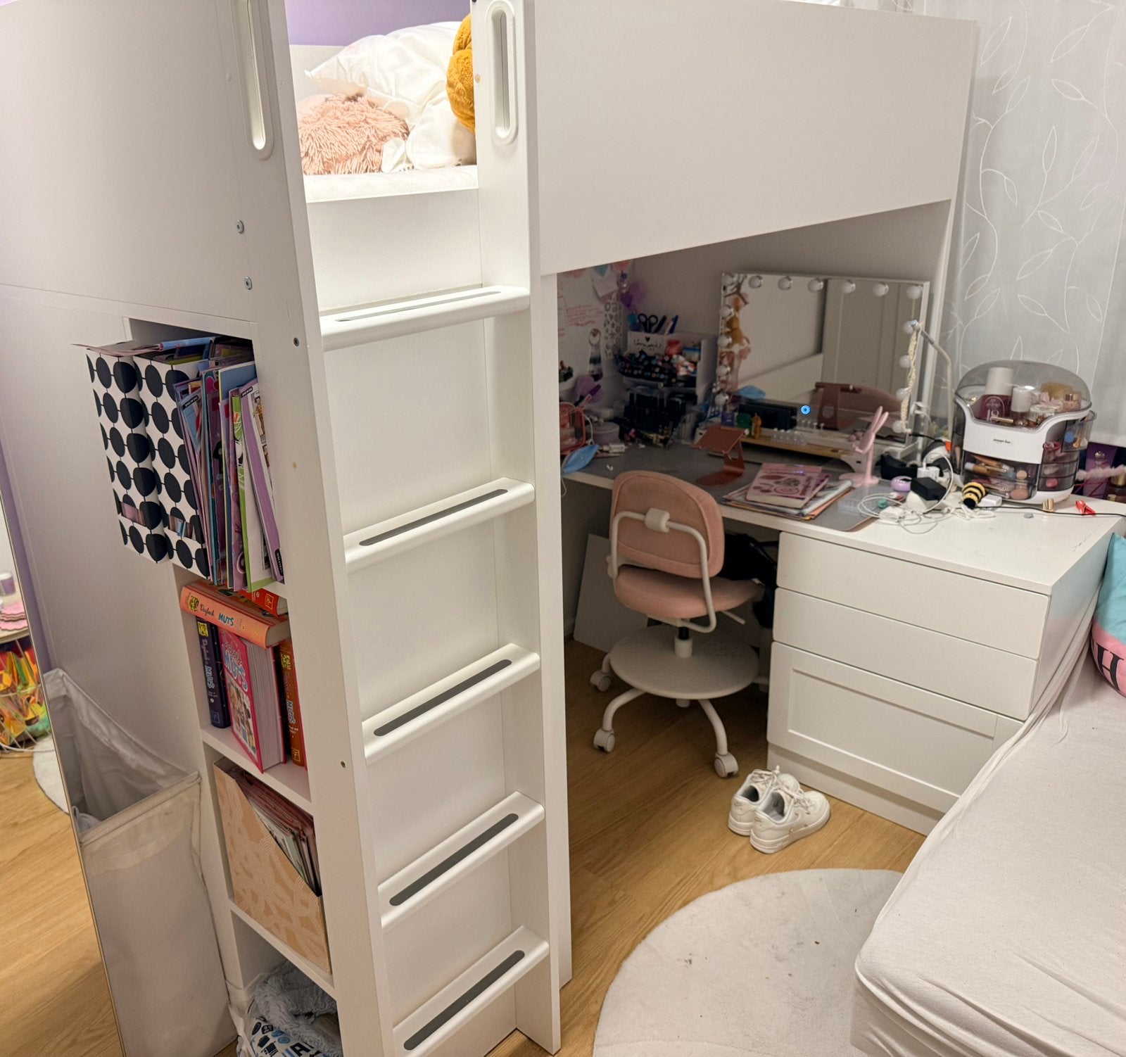 Ikea hoogslaper SMÅSTAD, Ophalen, Eenpersoons, Zo goed als nieuw, 90 cm