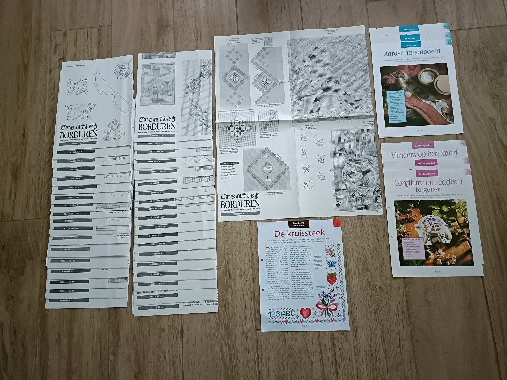 BIJNA GRATIS! Creatief Borduren werkbladen nr 2 t/m 39, Ophalen of Verzenden, Zo goed als nieuw, Handborduren, Patroon