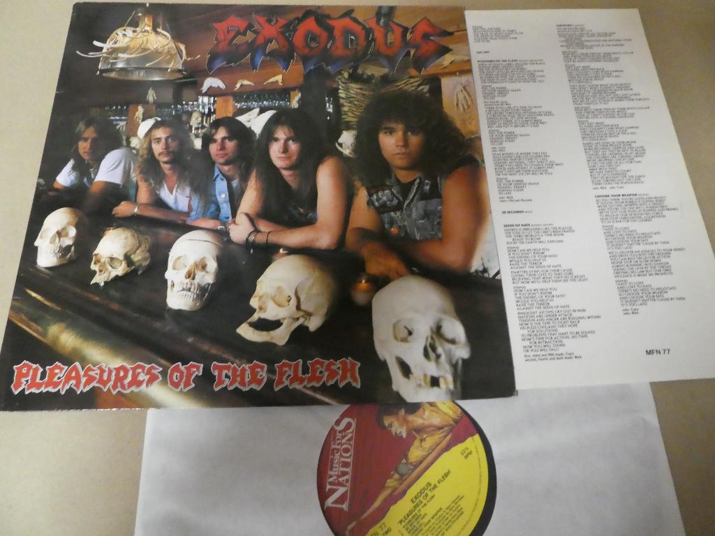 Exodus – Pleasures Of The Flesh (1987) MFN, Inclusief binnenhoes, Verzenden, Gebruikt, 12 inch