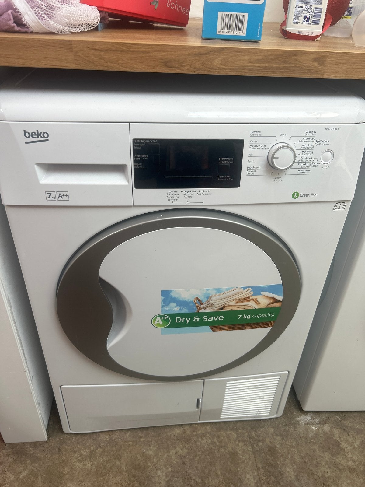Beko DPU 7380 X Condensdroger 7kg A++, Ophalen, 6 tot 8 kg, Gebruikt, Voorlader