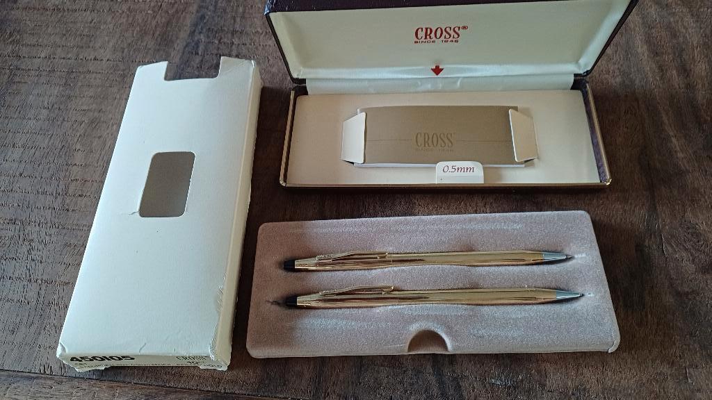 Cross pennenset (potlood en pen), 10 kt rolled gold Ireland, Diversen, Schrijfwaren, Ophalen of Verzenden, Nieuw