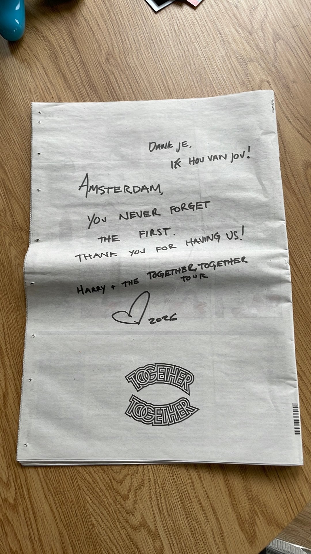 Harry Styles - Het Parool 06-06-2026, Ophalen of Verzenden, Zo goed als nieuw, Krant