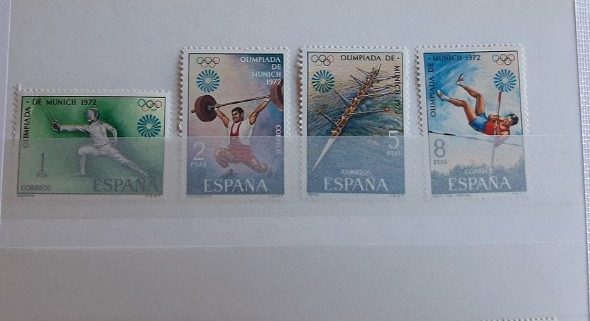 Spanje 1972, Olympische spelen München, Postzegels en Munten, Ophalen of Verzenden, Postfris