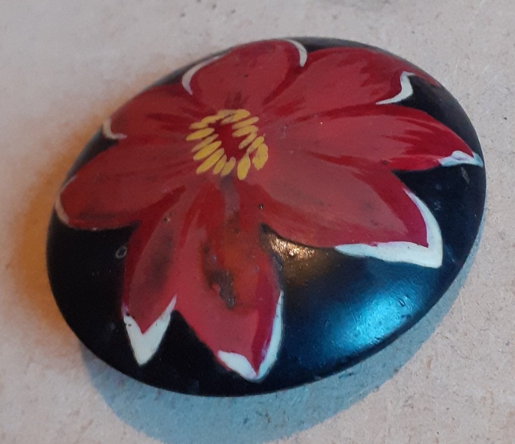 Mooie Houten Broche, Overige materialen, Bruin, Minder dan 4 cm, Ophalen of Verzenden