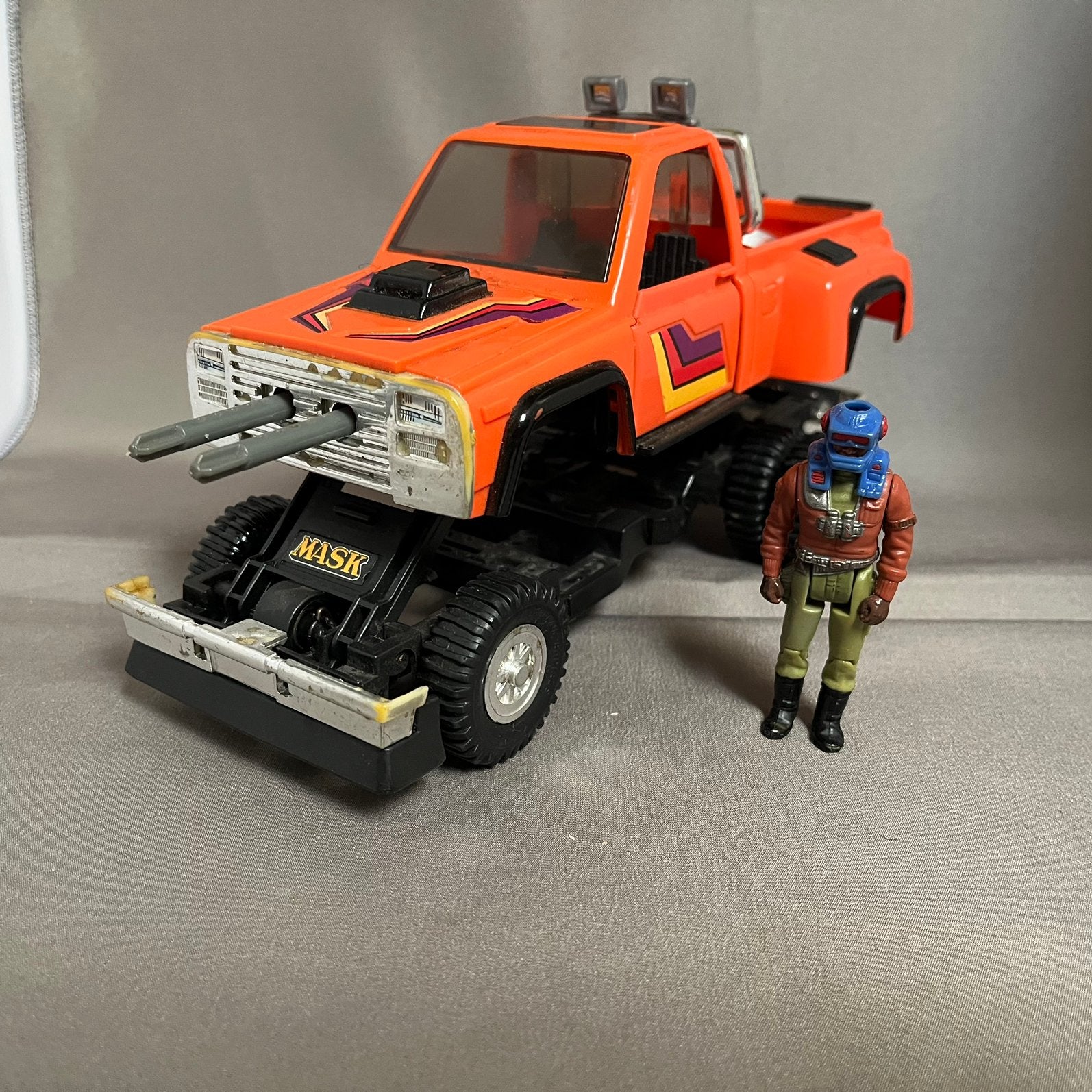 Vintage M.A.S.K. Firecracker + Hondo MacLean (Incompleet), Ophalen of Verzenden