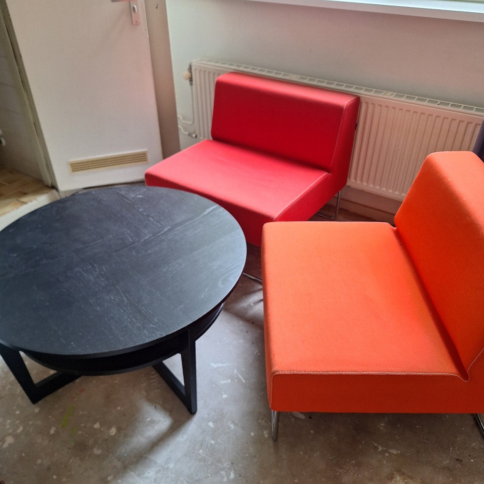 Pedrali Moderne fauteuil - Rood en Oranje beschikbaar, Ophalen, Gebruikt, Twee, Stof
