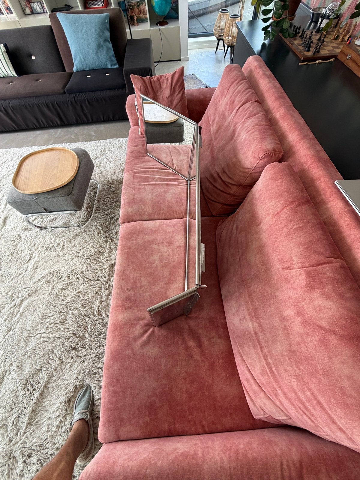 Design make-up spiegel 140x40 in drie beweegbare delen, Huis en Inrichting, Ophalen, 125 cm of meer, Zo goed als nieuw, Minder dan 100 cm