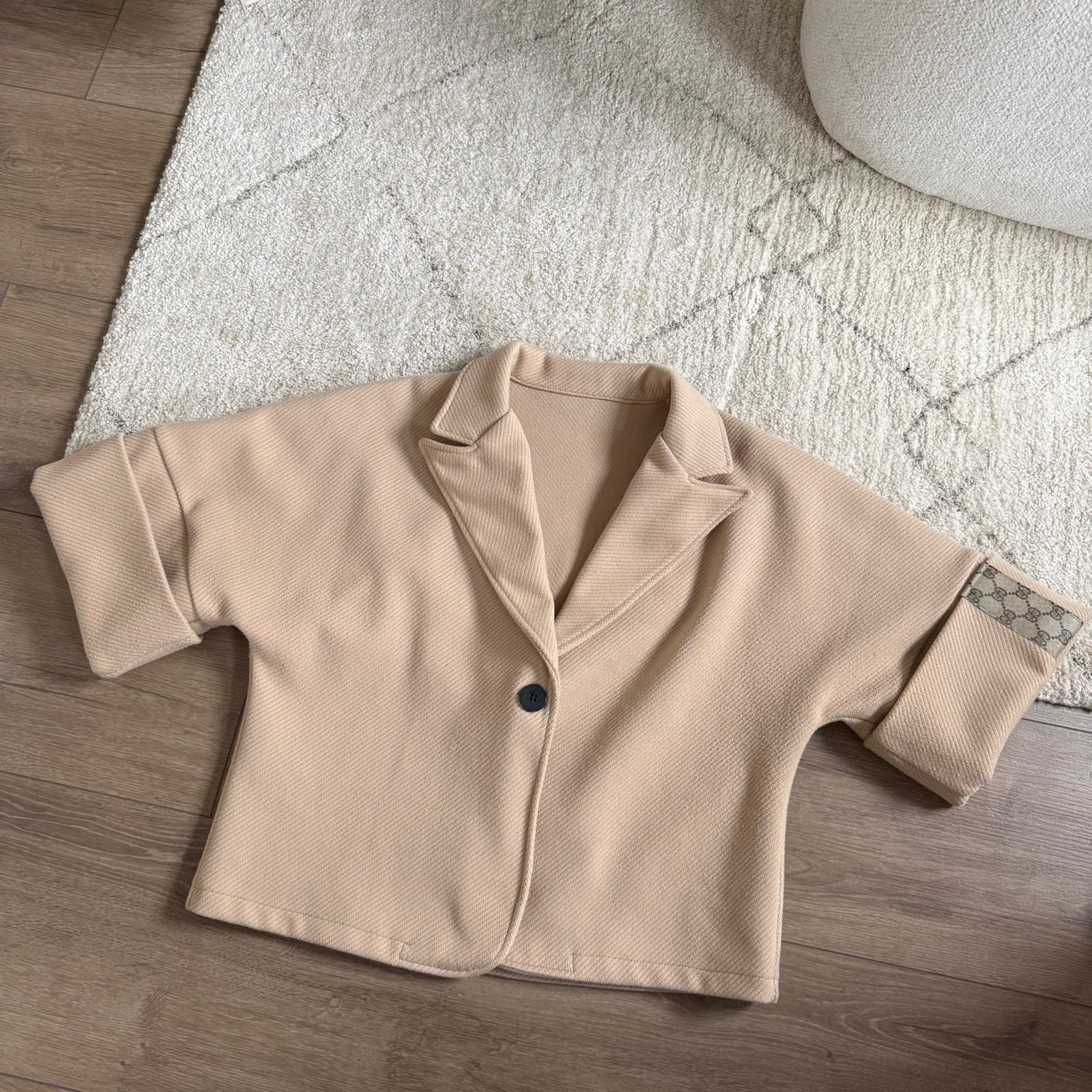 Blazer maat one size, Kleding | Dames, Maat 38/40 (M), Beige, Ophalen of Verzenden, Zo goed als nieuw