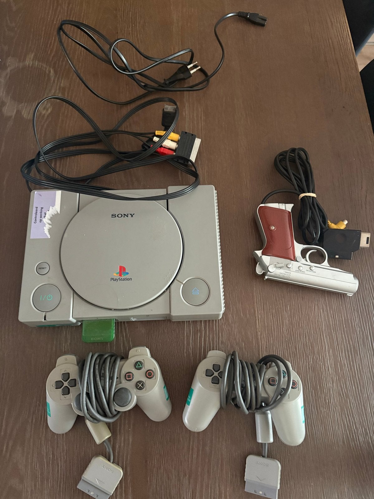 Sony PlayStation 1 met 2 controllers en accessoires, Ophalen of Verzenden, Gebruikt, Met 2 controllers