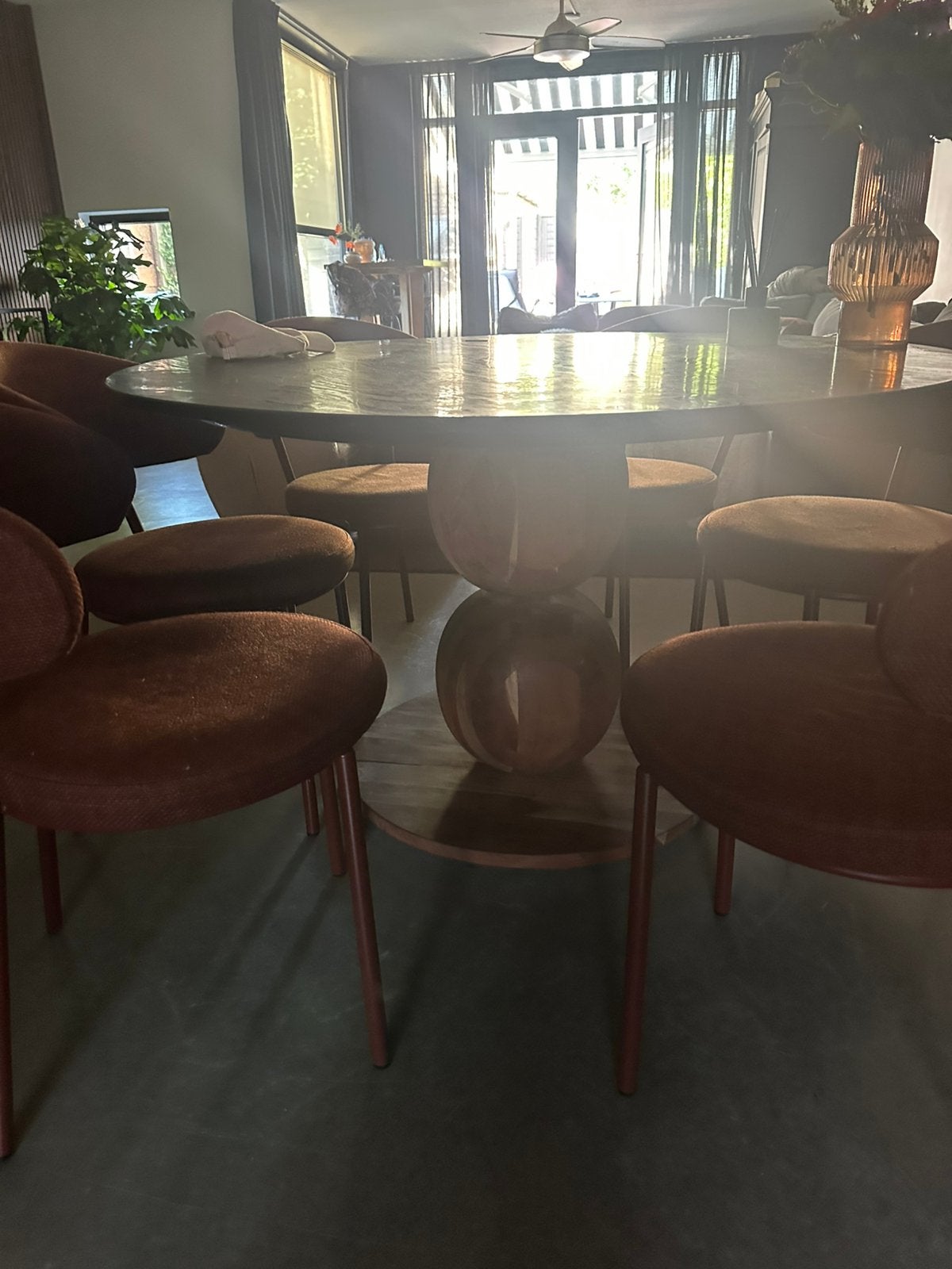 Eettafel rond, Ophalen, Zo goed als nieuw, Rond, 100 tot 150 cm