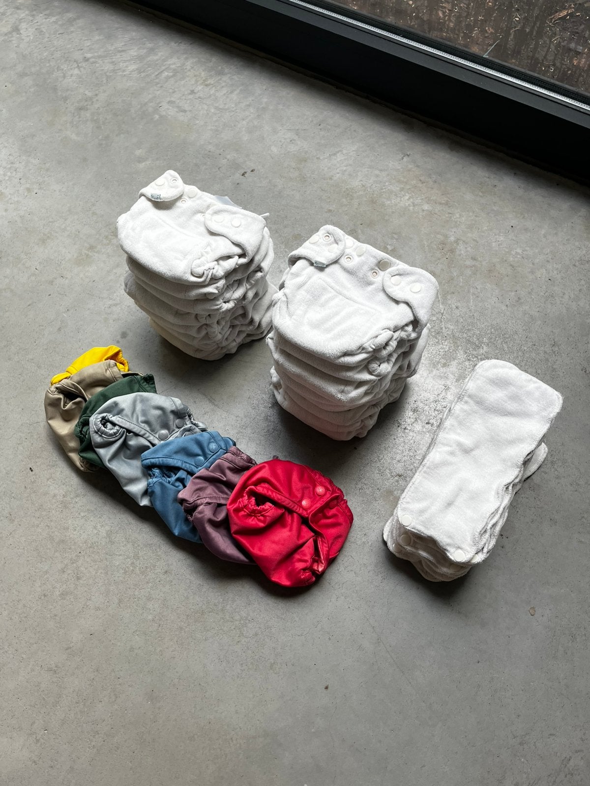 Newborn - wasbare luier-set - popolini, Ophalen of Verzenden, Zo goed als nieuw, One size
