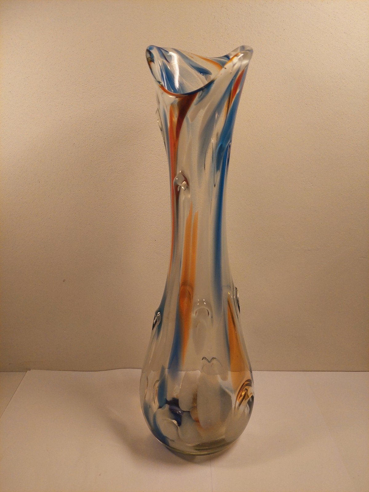 Prachtig unieke Poolse Hortensja Sękacz vaas 34 cm, Antiek en Kunst, Ophalen