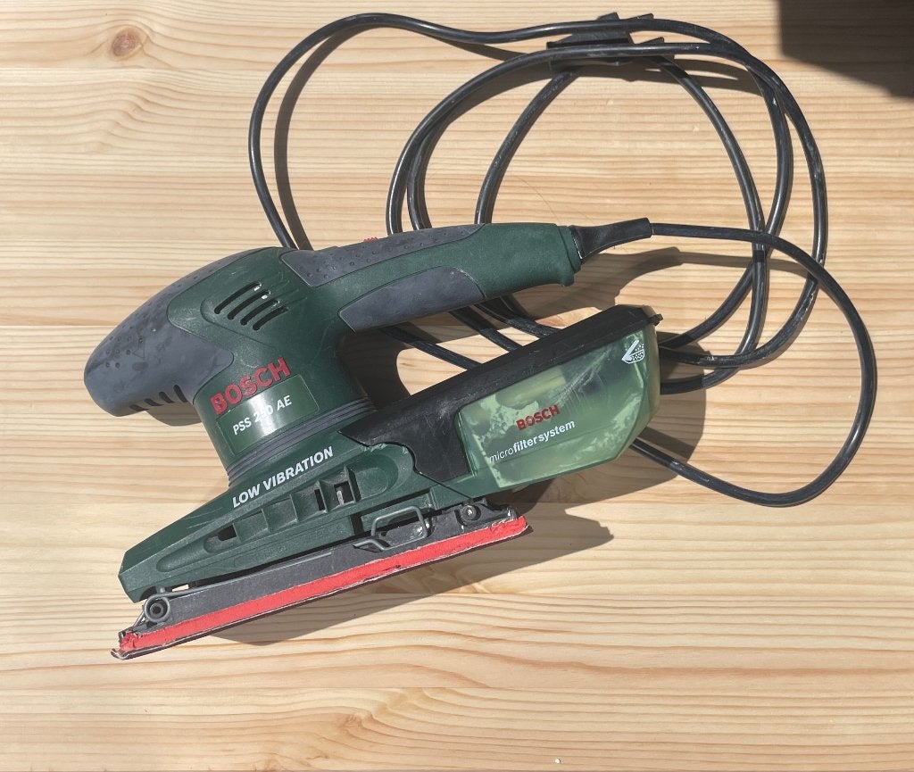 Bosch pss 250 ae vlakschuurmachine, Ophalen, Gebruikt, Minder dan 600 watt, Vlakschuurmachine
