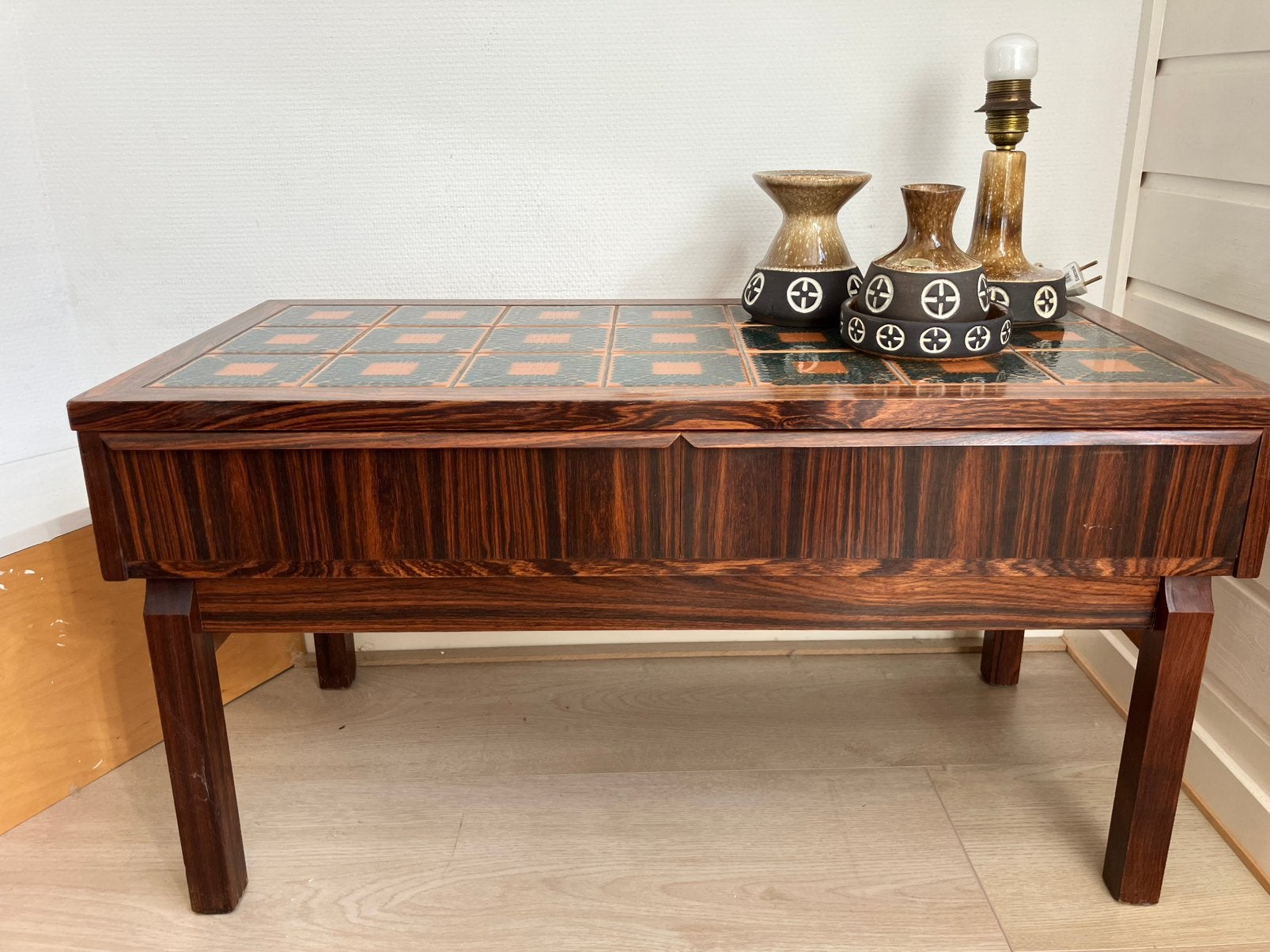 Vintage sidetable Deens design Erik Wørts, Ophalen, Minder dan 50 cm, Gebruikt, 50 tot 100 cm
