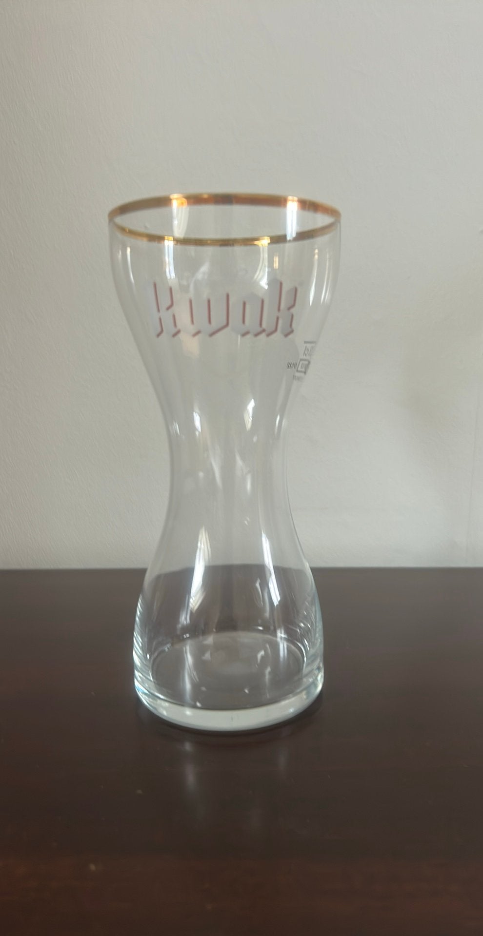 Pauwel Kwak bierglas platte voet/onderkant, Ophalen of Verzenden, Zo goed als nieuw, Glas of Glazen, Overige merken