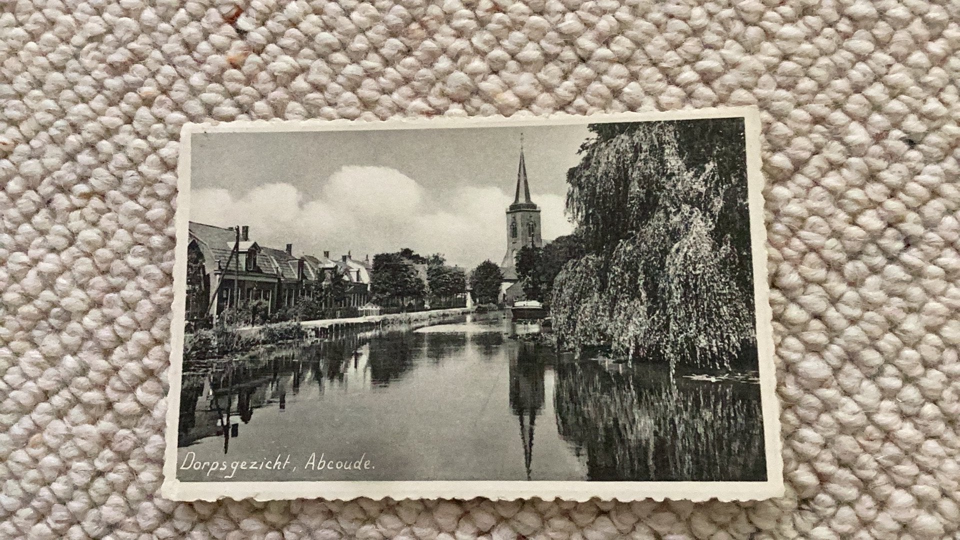 Ansichtkaart Dorpsgezicht Abcoude. 987, Ophalen of Verzenden, 1940 tot 1960, Gelopen, Noord-Holland