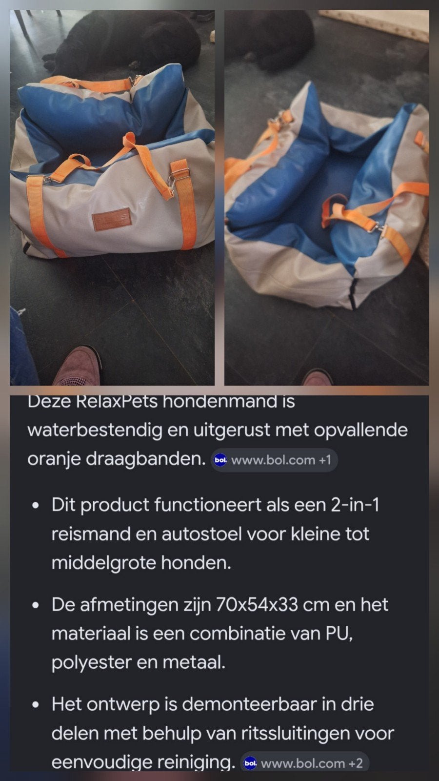 Honden reismandje, Dieren en Toebehoren, Honden-accessoires, Ophalen