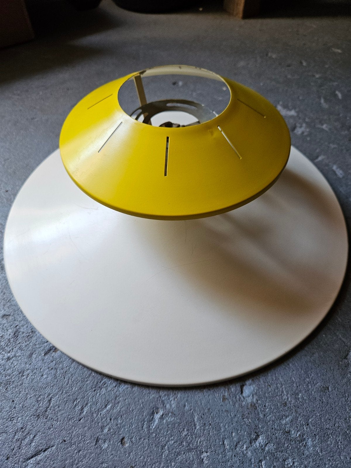 Philips retro Louis Kalff stijl plafondlamp, Gebruikt, Vintage, 39 cm, Ophalen of Verzenden