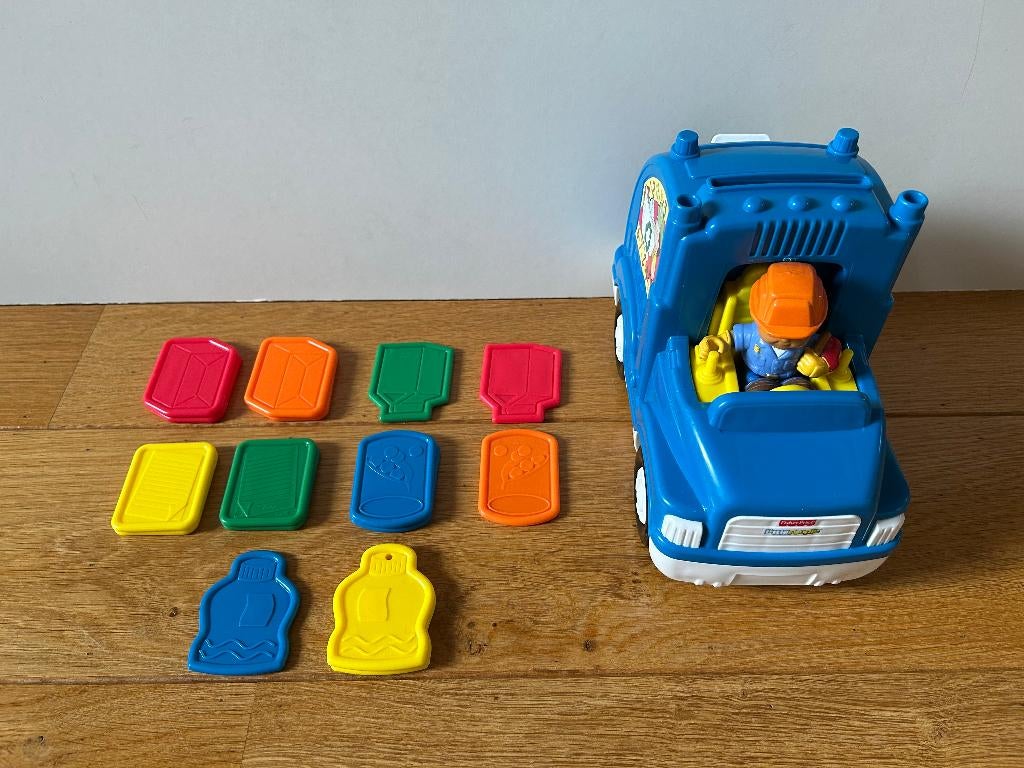 Fisher Price Little People, vuilnisauto, Ophalen of Verzenden, Gebruikt, Speelset, Met geluid