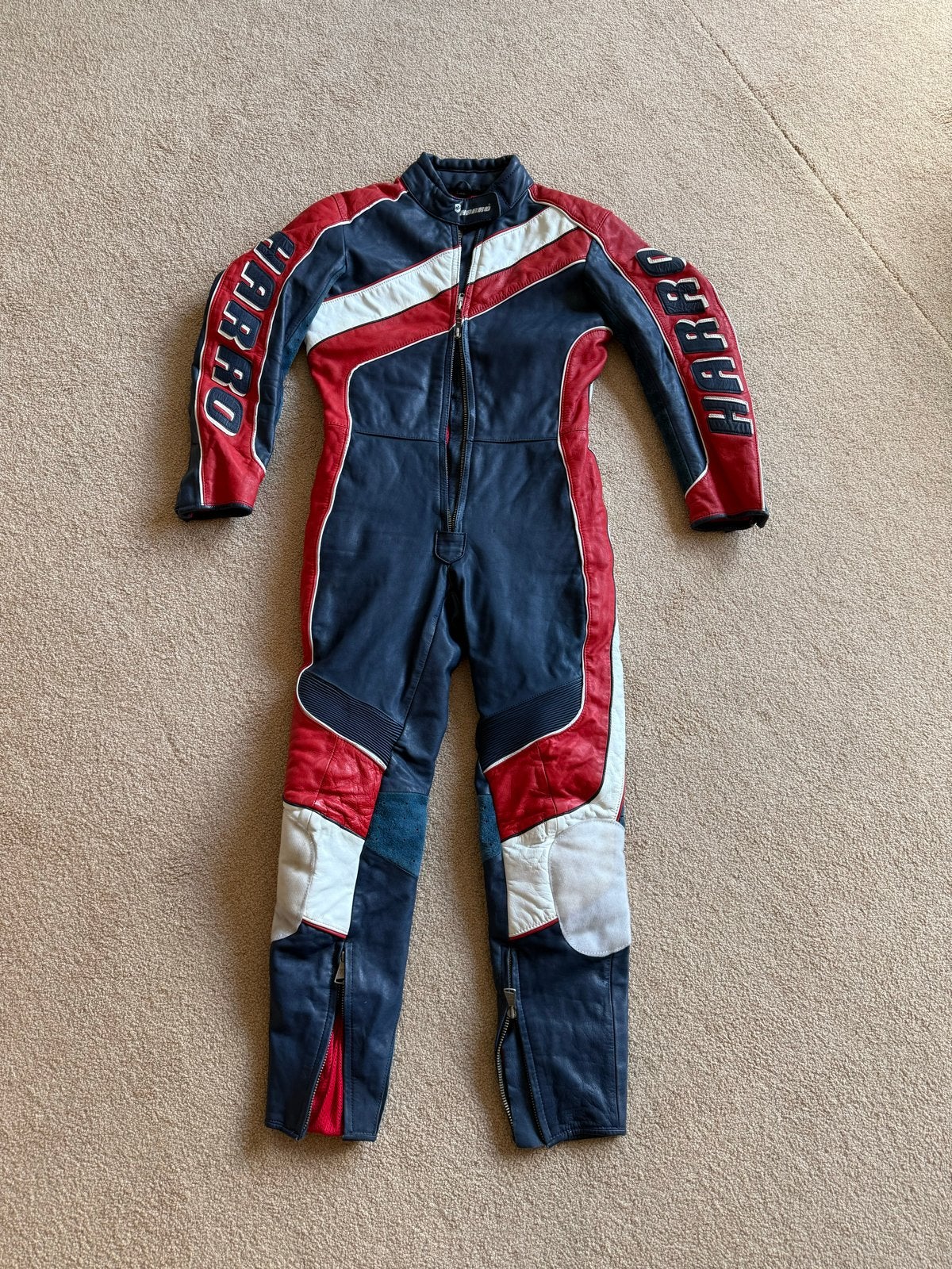 Harrso Motoroverall - Leer - Maat 40.         €25, Motoren, Kleding | Motorkleding, Overall, Heren, Tweedehands, Ophalen of Verzenden