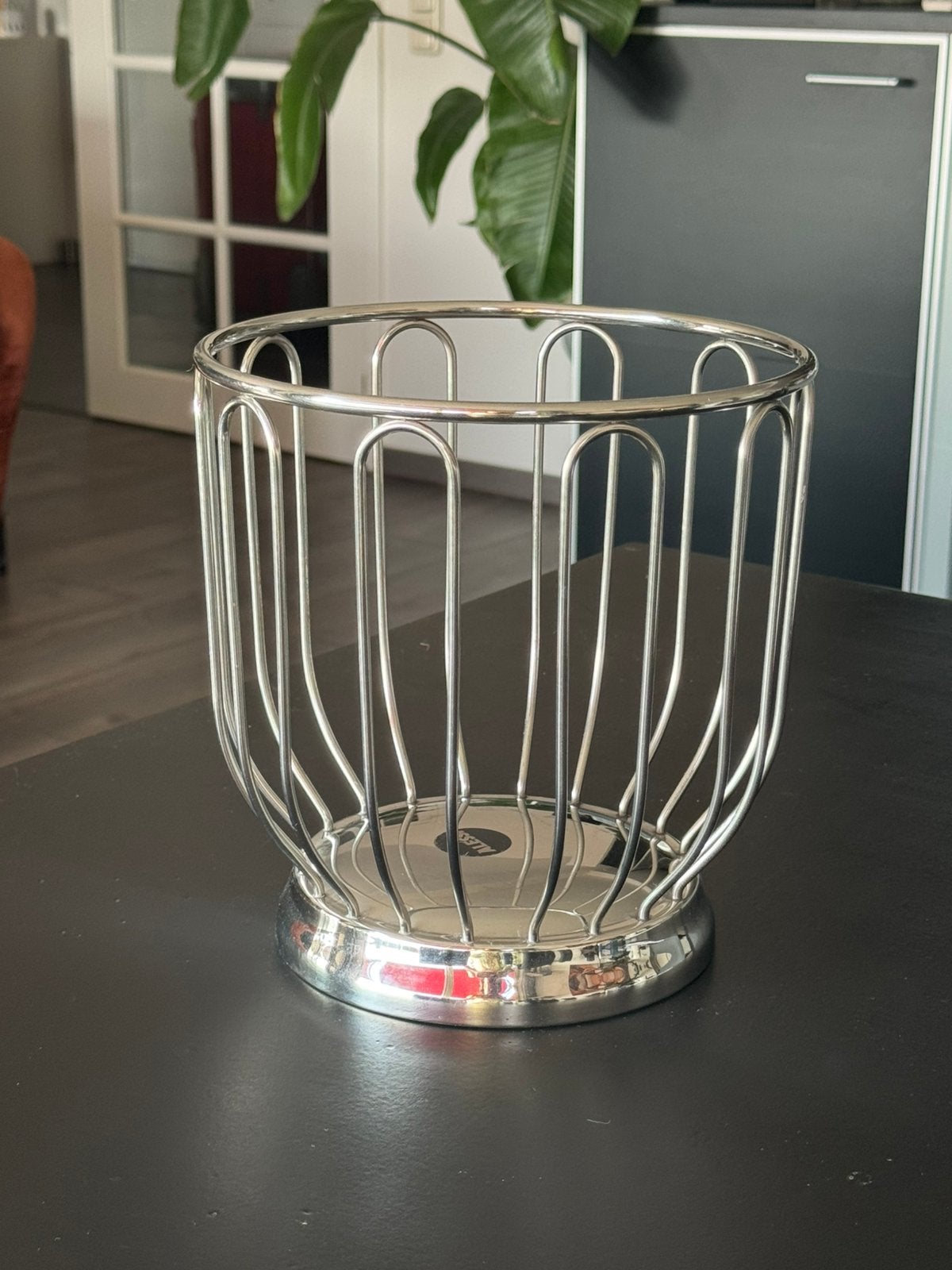 Alessi design fruitmand RVS – Ø22 cm, Ophalen of Verzenden, Gebruikt, Overige materialen