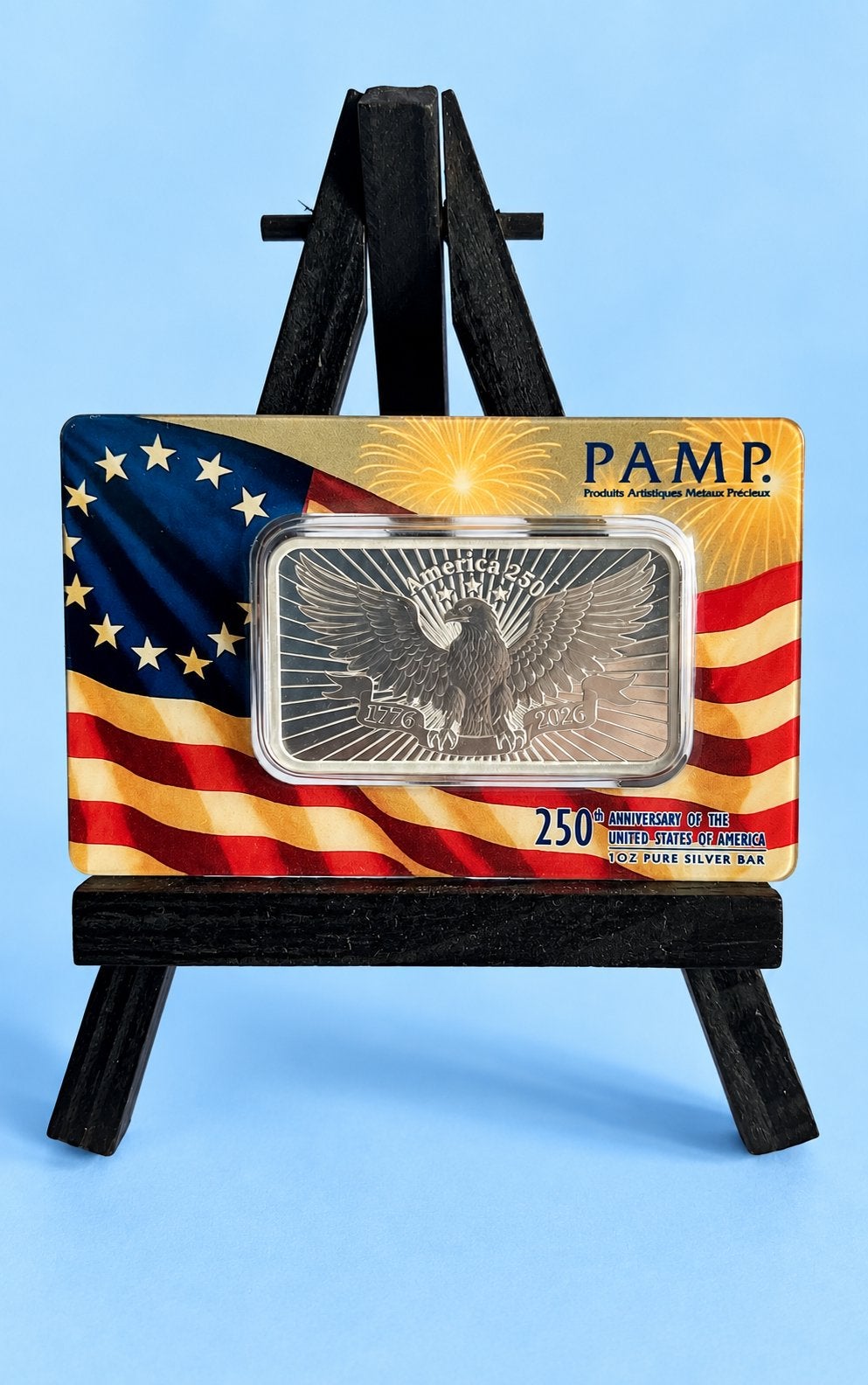 PAMP Suisse🇨🇭250 Years USA 🇺🇸 2026 1 oz Silver, Ophalen of Verzenden, Zilver