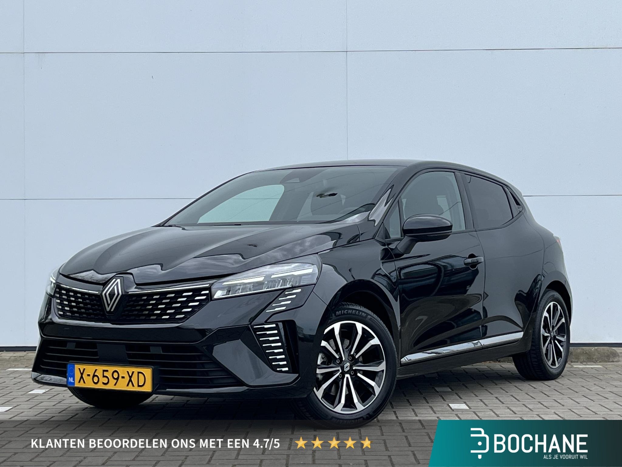 Renault Clio 1.6 E-Tech Full Hybrid 145 techno | Navigatie A, Auto's, Gebruikt, Euro 6, Leder en Stof, Origineel Nederlands