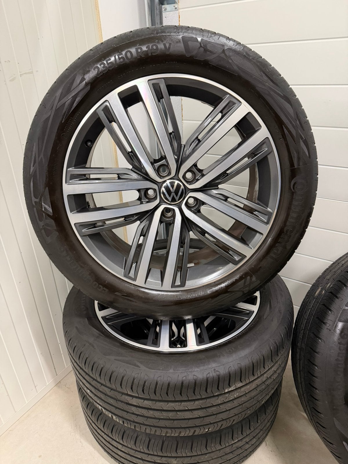 Originele VW skoda Audi velgen 19 inch met zomerbanden 5x112, 19 inch, Banden en Velgen, Ophalen of Verzenden, 235 mm