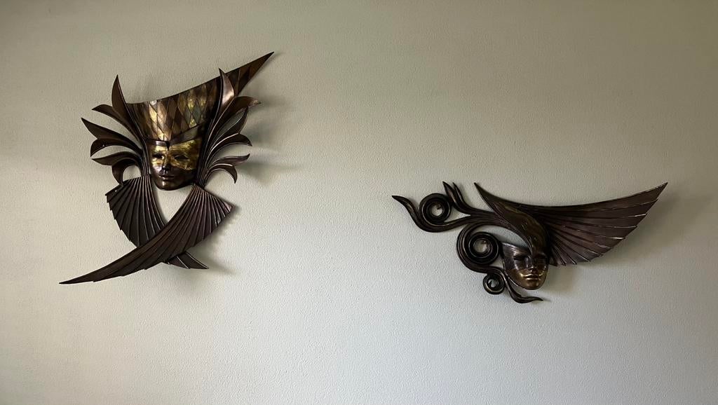Venetiaanse maskers - Wanddecoratie, Huis en Inrichting, Ophalen, Gebruikt, Meerkleurig, Decoratieobject
