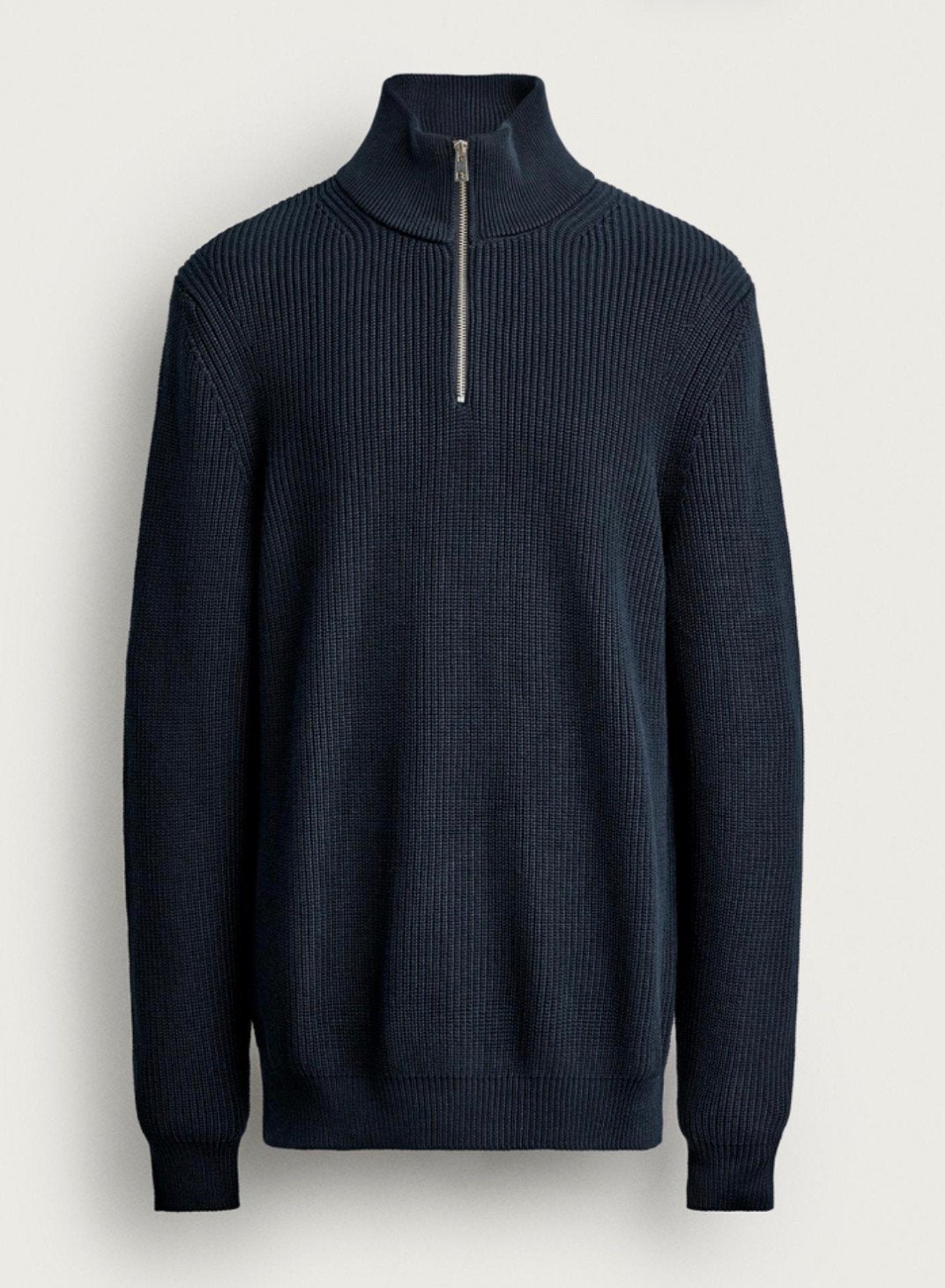 Zara trui met zip schipperstrui marinblauw mt XL, Kleding | Heren, Ophalen of Verzenden, Gedragen, Maat 56/58 (XL), Blauw